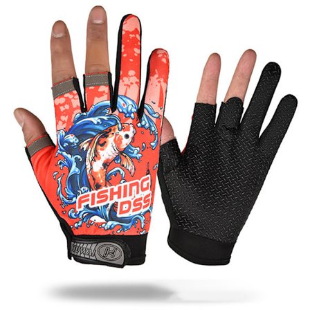 Fiskehandsker åndbare tre fingre elastiske fiskehandsker
