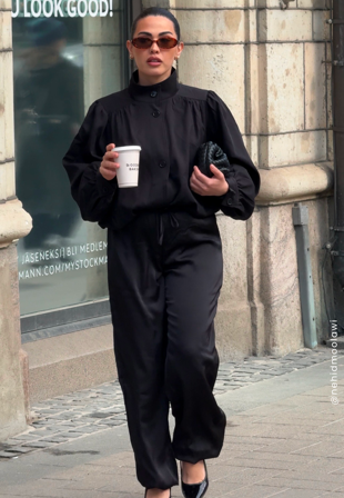 BUBBLEROOM - Short Balloon Jacket - Black