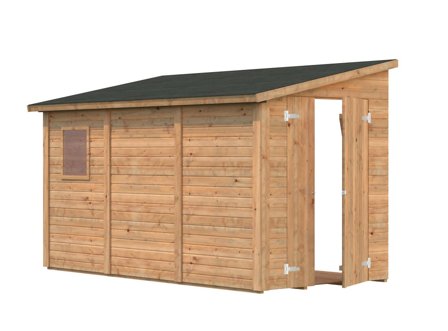 Palmako Mia Förråd 5,5 m²/inv. 5,2 m², brun impregnerad, Stugor & förråd