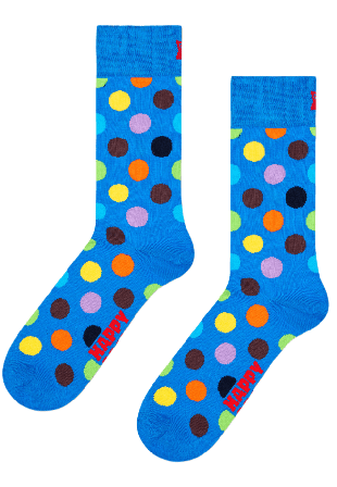 Happy Socks Big Dot Sock Strumpor Unisex Blå 41-46