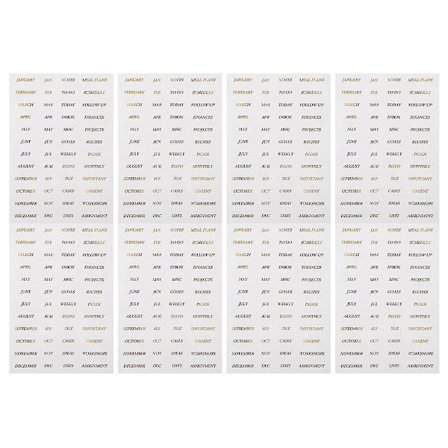 8 ark klar tape dekorative bogstav klistermærker engelsk ord klistermærke bogstaver klistermærke ark ugentlige planlægger klistermærker