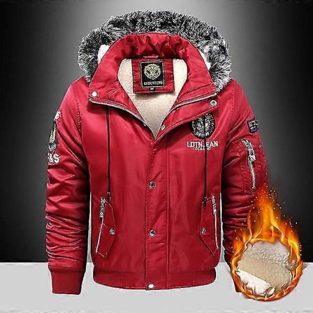 2023 Talven Ulkoilulämmin Rento Untuvaparkatakki Ylisuuri Plus Velvet Paksu Merkki Pidä Miesten Musta Punainen Pehmustettu Ylisuuri Takki