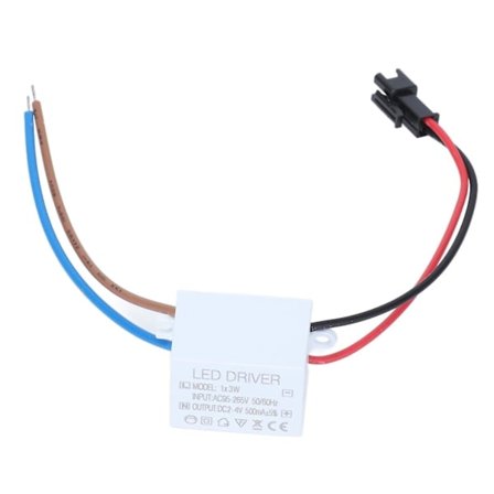 500mA 1X3W LED-ajuri Liikkuva virtalähde Ajuripistoke LED-lampun muuntaja Tulo AC95‐265V Lähtö 2‐4VDC