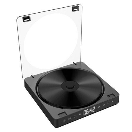 Bärbar CD-spelare Dubbel Hörlursversion Kontaktknapp Reproducerare DVD CD