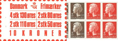 Danmark 1979 - Frimærkehæfte 10 kr. AFA 5 - Postfrisk