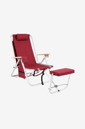 Fritab - Udendørs stol Roxy med køletaske/mobillomme - Rød - Havelænestole - Fra Homeroom