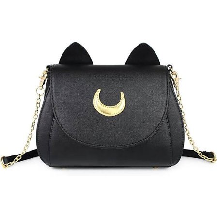 Moon Luna Katt Pungar Pu Läder Gotisk Handväska Cosplay Väska Handväskor