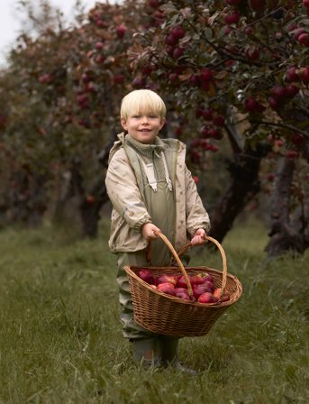 CeLaVi Rainwear Set - Aop, W. Fleece - Green - 80