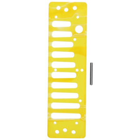 Harmonika kam 10 hull Acrylic Instrument Musikalsk tilbehør Del for HOHNER SP20Gul
