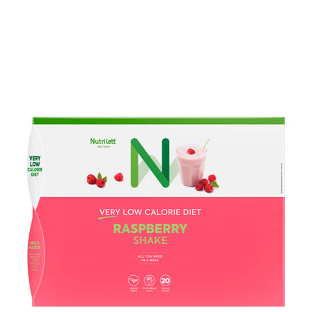 Nutrilett Måltidserstatning Shake 20-pakning Bringebær