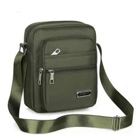 Herr Crossbody-laukku Olkalaukku VIHREÄ 6 VETKETYSTÄ 6 VETKETYSTÄ green 6 zippers-6 zippers