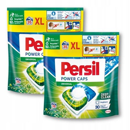 2 x 35 stycken Persil Power Caps Universal Deep Clean Tvättkapslar (70 tvättar)