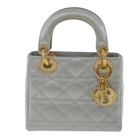 Dior Vintage Pre-owned Leather handTass , Grijs , Dames , Maat: ONE Size Vintage Tassen