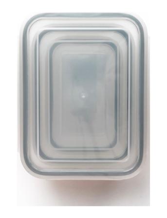 Endeavour Rectangular Foodbox 3-Pcs Home Kitchen Kitchen Storage Lunch Boxes Nude Endeavour