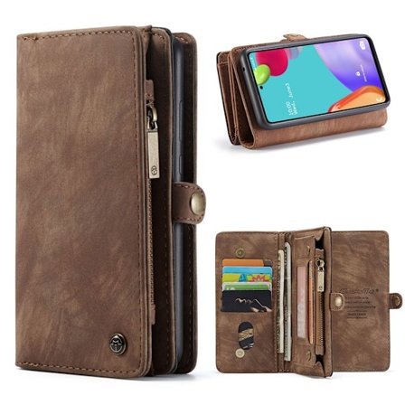 CaseMe Samsung Galaxy A52 5G Pung med Lynlås - Brun