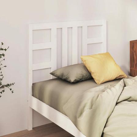 Vidaxl Sänggavel Vit 96x4x100 Cm Massiv Furu Vit
