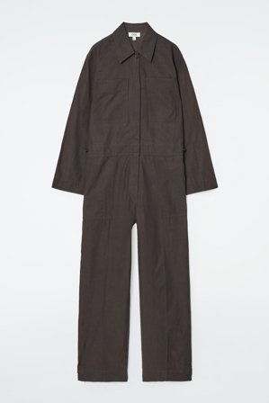 COS Damen Overall Aus Twill - Braun