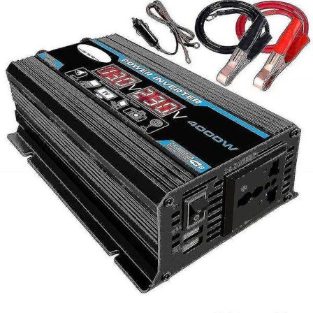 4000W Inverter 12V till 220V Ren Sinusvåg Växelriktare Ren Sinusvåg Transformator Med Fjärrkontroll &