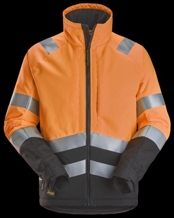 Snickers Workwear 1153-5504 Vinterjacka varsel, orange/svart XS, Kläder