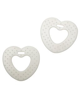 Weiche TPE-Herzen Weiß 2-er Pack - Go Handmade