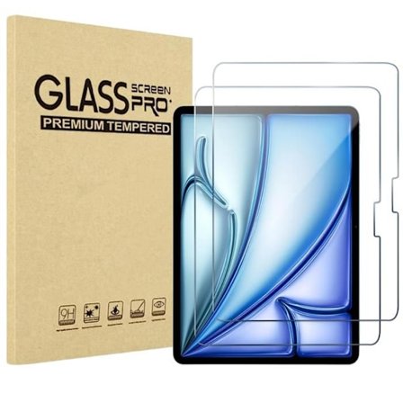 Sikkerhedsglas til iPad Air 11 tommer M3 2025 [Pack 2] Beskyttelsesfilm til skærm, Ridseresistent [Sæt af 2] Anti-ridse glas Phonillico