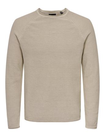 Onsdextor 12 Wash Raglan Knit Beige ONLY & SONS