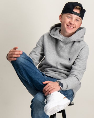 Polo Ralph Lauren Fleece Hoodie Grau Hoodies/Kapuzenpullover Jungen - Kids Brand Store