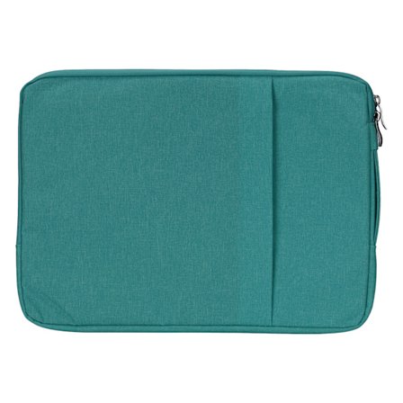 Laptopfodral 15,6 tum 39x29x2cm Dubbelskiktsdesign Polyester Laptopväska för OS Laptop Pro för HP för Dell Mörk Cyan