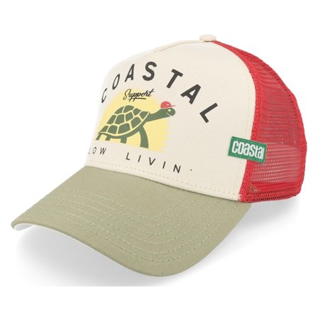 Coastal - Support Slow Light Khaki Trucker Trucker Beige Cap - @ Hatstore
