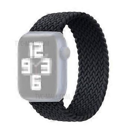 Elastiskt Nylon Klockarmband Ersättningsarmband 24mm Kompatibelt För Apple Watch Series 7 / 8 41mm / Series 4 / 5 / SE / SE(2022)(Svart)