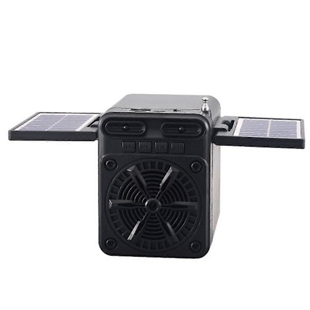 Kannettava FM-radio Solar Emergency Radio Receiver Kaiutin Mini Bluetooth Soundbar Tukee TF-korttia U-levyä 18650 Akku