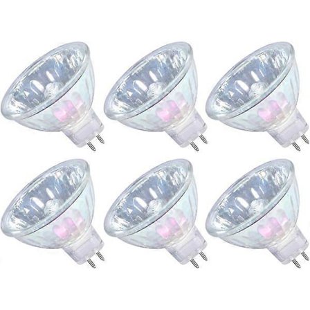 MR16 Halogenlamper 35W 12V GU5.3 Spots til loftbelysning dæmpbar, 36 graders spredningsvinkel, 3000K varm hvid, 2-benet sokkel, 6-pak