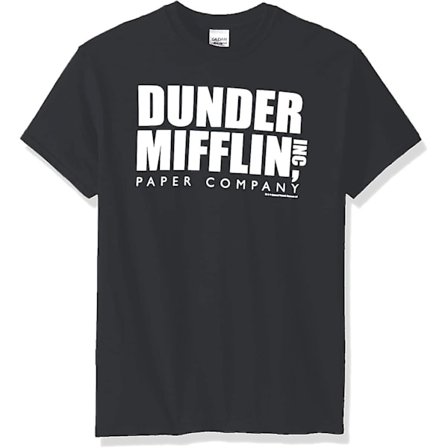 T-line Herr The Office TV-serien Dunder Mifflin Logo-svart grafisk T-shirt