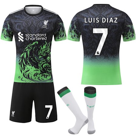 2025-2026 Liverpool Special Anniversary Edition Grøn Fodboldtrøje med Sokker