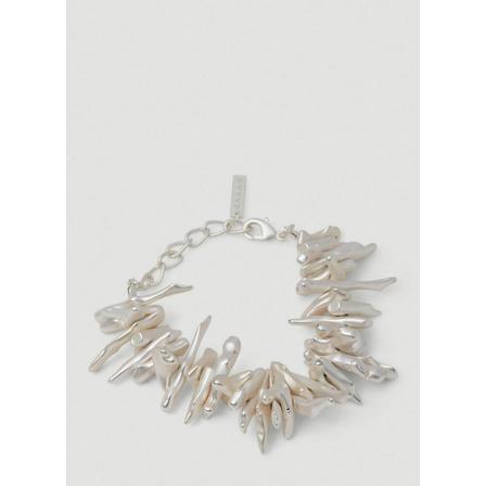 Eytys, Tide Matt Silver Necklace Wit, unisex, Maat:ONE Size
