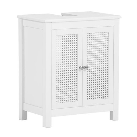 Rootz Vask Underskab - Badeværelsesopbevaring - Country House Style - Luftcirkulerende gitterdøre - MDF-konstruktion - 50 cm x 60 cm x 33 cm