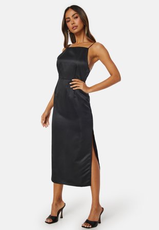 Bubbleroom Occasion Ortiza Satin Dress Black Klær