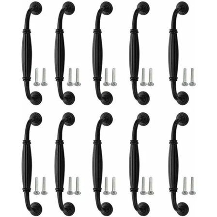 10-pack Black Cabinet Handles Bar Pulls Kitchen Handles Cupboard Handles Drawer Handles Door Knobs 128mm