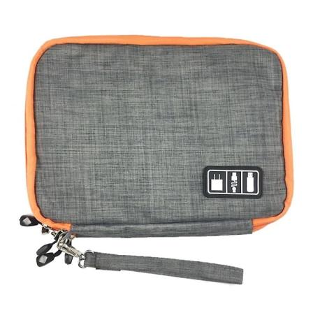 Nettbretttelefon Kabellader Øretelefonsett Travel Organizer Oppbevaringsveske