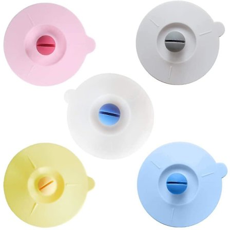 Silikonkopdæk Sæt af 5 Støvsikre Silikonlåg Silikonkopdæk Pakning