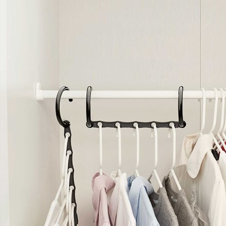 *10 Pak Multifunktionelle Magiske Tøj Bøjler, Pladsbesparende, Non-*