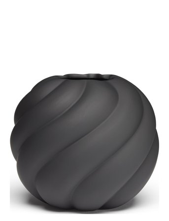 Cooee Design Twist Ball Vase 20Cm Black - Black - H 20CM