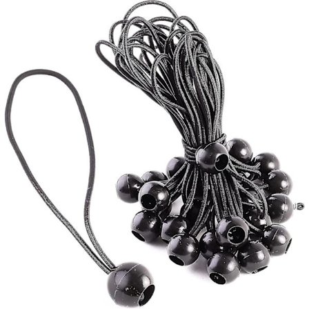 25 Pakk Gummi Bungee-snøre Med Kulekrok - Bungee-stropp Ideell For Telte, Presenninger, Vesker, Bassenger, Trampoliner