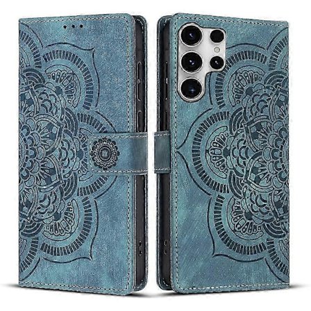 Frostet skinnetui for mandala emed retro telefon blå (qb) blå{FY}