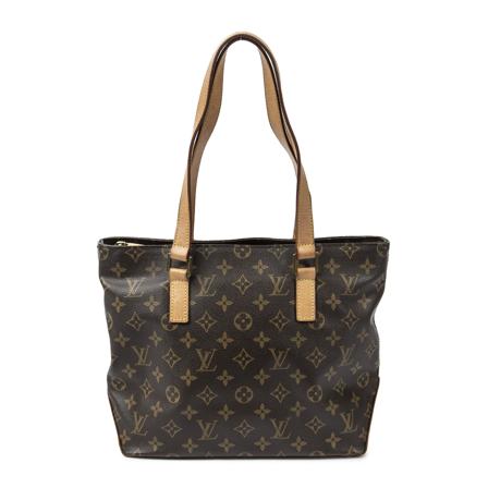 Louis Vuitton Vintage, Pre-owned Cabas Piano Monogram Tote Bag Bruin, Dames, Maat:ONE Size,brass