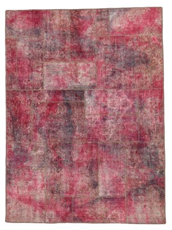 170X242 Tapis Patchwork Moderne Rouge Foncé/Rouge (Laine, Perse) Carpetvista