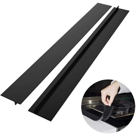 Silikonskydd för spis, värmebeständig tätningslist för köksbänk, dammtät och vattentät, 2-pack