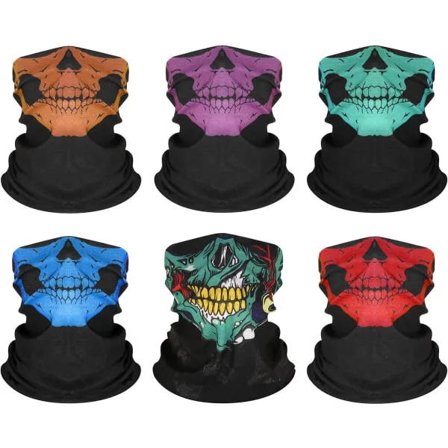 【PP】6 stk. Halv Ansigtsmaske Hals Hovedbeklædning Ansigtsmaske Hovedbånd Bandana Halstørklæde Hovedtørklæde Halsvarmer, til cykling motorsport fiskeri