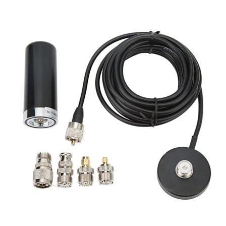 Bilradioantenn 136 till 174Mhz 400 till 480Mhz Dubbelband Svart M Hane Matargränssnitt