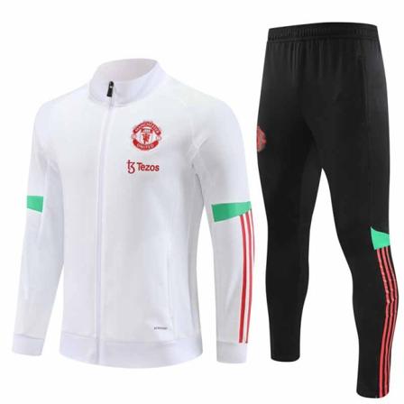 23-24 Ny Long Pull Jacka Manchester United Vuxen Träningsdräkt white XL